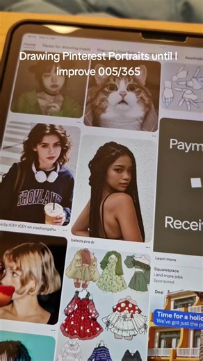 Drawing Pinterest Portraits until I improve 005/365