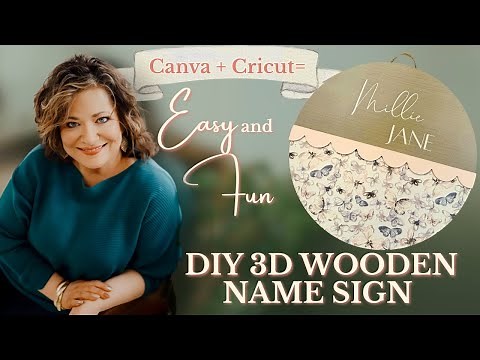 DIY 3D Wooden Name Sign | Cricut, Canva & Craft Store Hacks | How to Make a Custom Room Sign