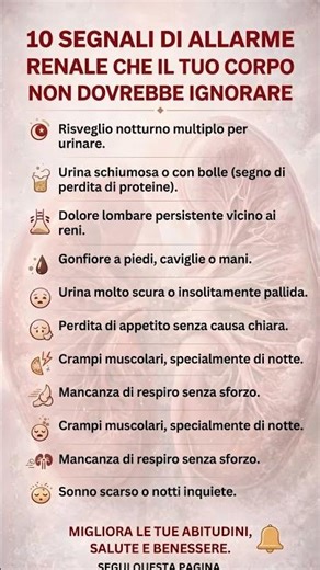 10 Segnali dei Reni che Non Devi Ignorare #salute #reni #benessere