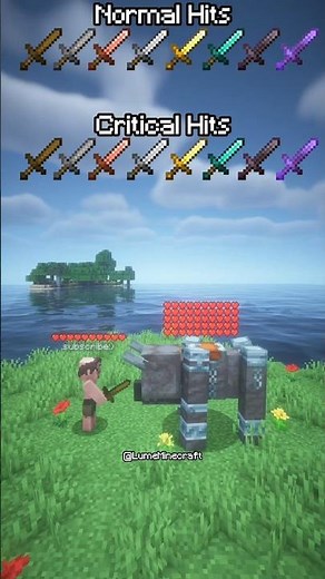 ALL MINECRAFT SWORDS vs RAVAGER (NORMAL vs CRITICAL HITS!)#minecraft #gaming