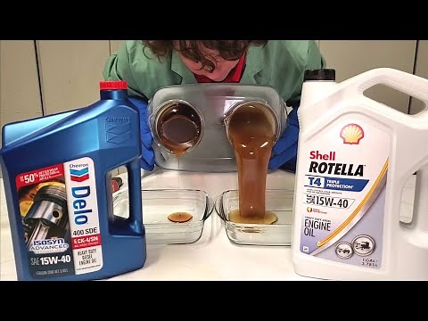 Chevron Delo VS Shell ROTELLA T4 15W-40 Cold Flow Test