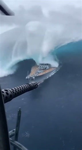 Monster Waves vs Battleship