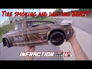 NEW Arrma Infraction 6s 86 mph run stock! "TIRE SMOKING AND DRIFTING BEAST!!"