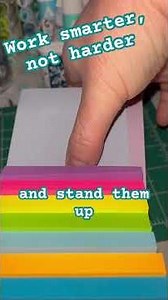 Sticky note holder hack ~ 🗒️ #lifehacks #stickynote #postitnotes #hack #worksmarternotharder