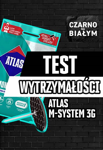 Test wytrzymałości ATLAS M-SYSTEM w CZARNO NA BIAŁYM