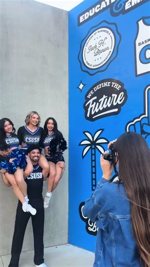 so obsessed with these uniforms!!💙 #csusb #yotes #csusbcheer #fyp