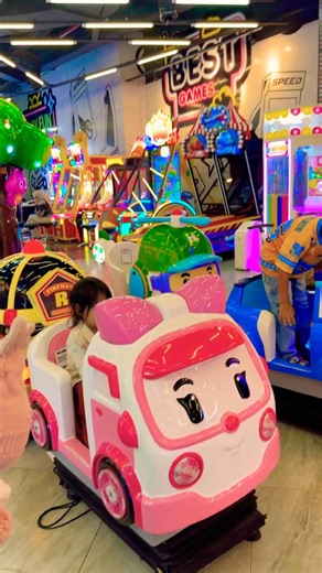 Riding the cutest pink Hello Kitty bus ever—this is too fun! 🚌💖🐱✨ #babycartoon