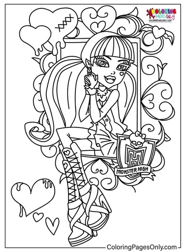 Monster High Coloring Pages: Free Printables for Kids
