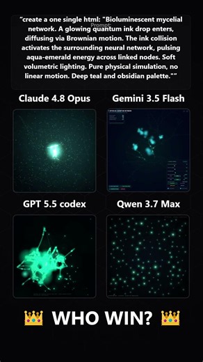 Claude Opus 4.8 vs Gemini 3.5 flash vs GPT 5.5 Codex vs Qwen 3.7 Max 👑