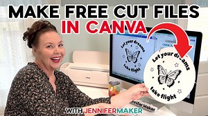 11K views · 140 reactions | Do you have trouble bringing your ideas to life? I am excited to show you how you, too, can create awesome designs for vinyl crafting projects by using Canva. I have lots of vinyl projects that are fun and easy to make and can add that special touch to any surface. I will teach you how to create your own design in Canva. Get the tutorial and designs in my FREE Library on my blog! ❤️ Design #739 | JenniferMaker.com | Facebook