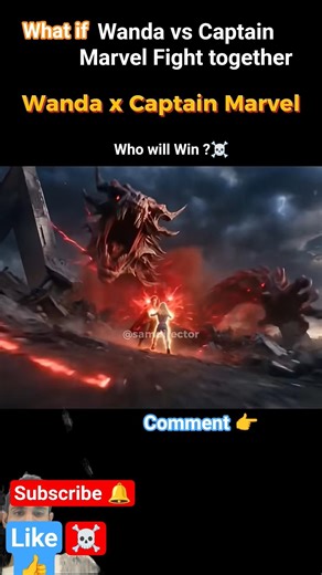 What if Captain Marvel vs Wanda 💀🔥 who will win? 🔥 #marvel #shorts