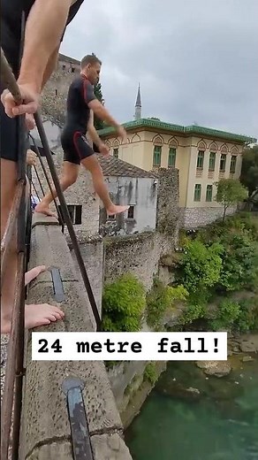 Mostar bridge jump #bosnia #mostar #travel #diving #jump #europetravel #balkan #europe #dive #shorts