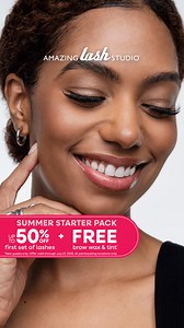 Start the summer in stunning fashion. Book now for up to 50% off your first set of lashes and a FREE brow wax & tint. | Amazing Lash Studio