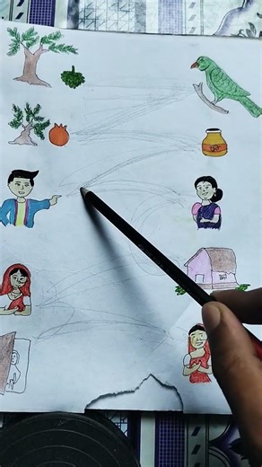 ও মা দরজা খুলে দেখ না লাল টুকটুক বউ 😁😁 #drawing #comedyforever #artandcraft #drawingset