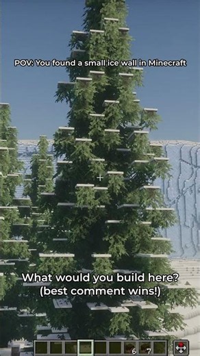 POV: You found a small ice wall in minecraft