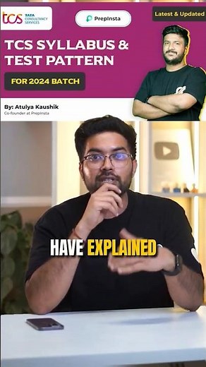 TCS NQT Test Pattern and Syllabus 2024. Checkout the whole video 📸 #tcs #tcs_pattern #tcsnqt2024