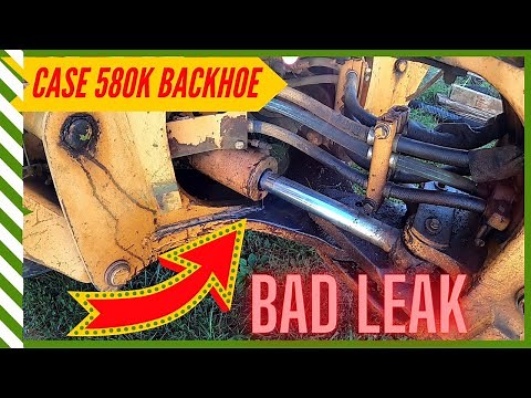 Case 580 K Backhoe - Swing Hydraulic Cylinder Rebuild (2020)
