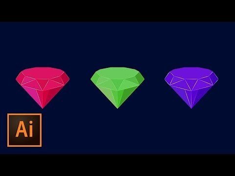 Create Flat Diamond Icon Illustrator Tutorial