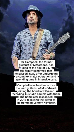 Phil Campbell, Former Motörhead Guitarist, Dies at 64 #hollywood #news #philcampbell