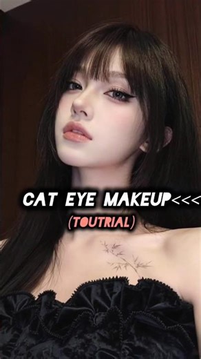 cat eye makeup tutorial #diy makeup#korean makeup