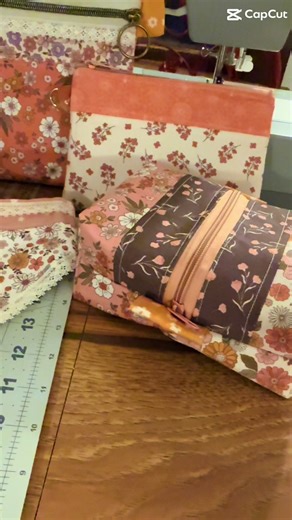 Added three more small zips to the collection this morning. ❤️#zip #diy #diybag #sewing #fyp