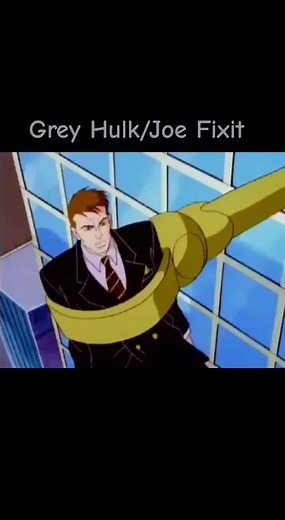 He appears in the cartoon series The Incredible Hulk (1996). In the story the characters thought they had removed Bruce Banner's radiation power and transferred it to his friend Rick. But when night fell he turned into the gray Hulk. #greyhulk #joefixit #marvel #theincrediblehulk #cartoons