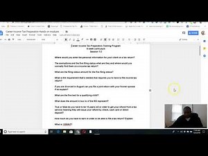 Online Income Tax Course Question & Answers Lesson 1-3