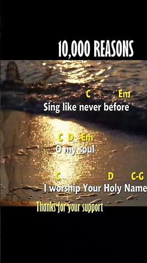 10,000 REASONS .LYRICS AND CHORDS VIDEO