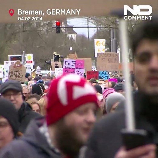 More than 16,000 protesters rally against far-right in Bremen