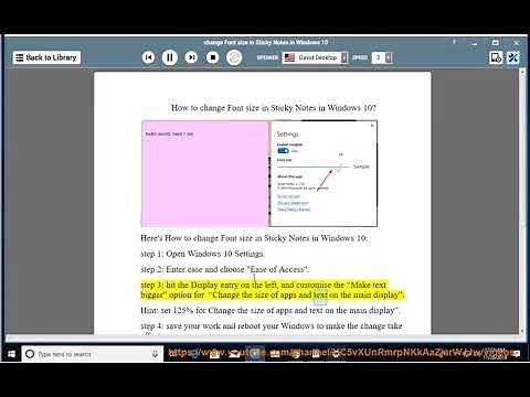 Change Font size in Sticky Notes in Windows 10