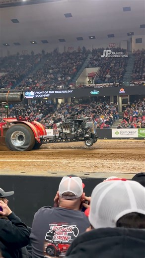 "Say Goodbye" Modified Tractor pulling inside Freedom Hall during the 2025 National Farm Machinery Show Championship Pull in Louisville, KY! #TractorPulling #Horsepower #Supercharged #NFMS2025 | JP Pulling Productions