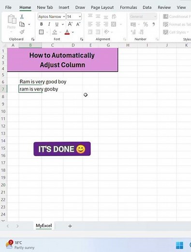 Fit Excel Columns Automatically – No Manual Resize! Excel Auto-Fit Shortcut You Must Know! #exceltip