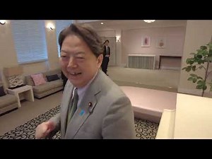 林芳正 福島会場でおもむろにピアノを弾く