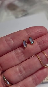 Baguette Natural Labradorite Silver Gold Threader Dangle Earrings, Long Chain Cartilage Single Stud - Etsy