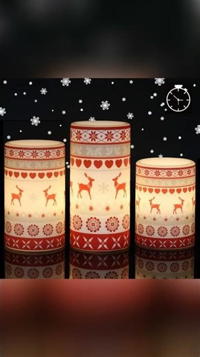 Halloween or Christmas Flameless Candles Color Changing with Remote Time