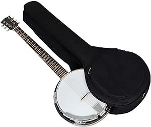 ERINGOGO 5 String Banjo Soft Bag, Thick Padded Gig Bag with Dual Handle Wrap and Carrying Pouch