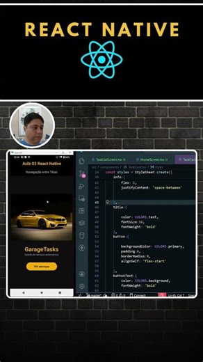 REACT NATIVE PROJETO COM NAVEGAÇÃO ENTRE TELAS