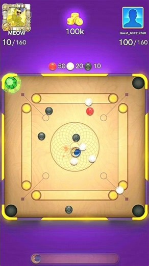 Carrom Pool Multiplayer Gameplay 🔥 No Miss Game 💯#shorts