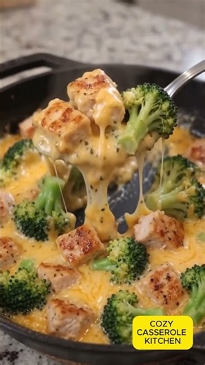 Easy Cheesy Low Carb Chicken & Broccoli Skillet! 🥦🧀 (Keto Friendly)