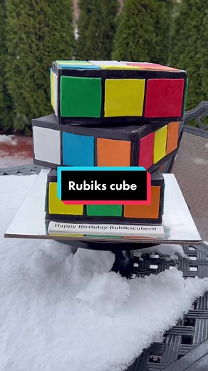 Rubik's Cube Cake Tutorial | How to Make Rubik's Cube Cake
