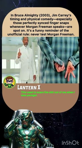 In Bruce Almighty (2003), Jim Carrey's timing and physical comedy-especially those