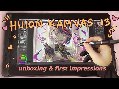 huion kamvas 13 [unboxing & first impressions ✨]