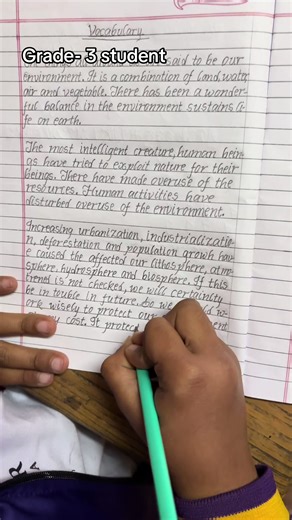 Grade 3 Student Handwriting Challenge