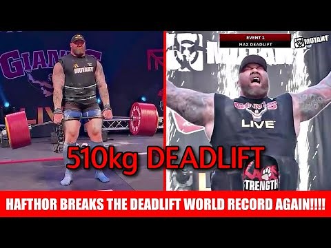 Hafthor Breaks the Deadlift World Record AGAIN With 510kg Deadlift!!