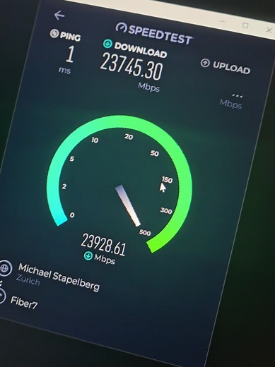 POV: You have the fastest Internet speed 🚀 #speedtest #init7 #fiber | fiber optic internet