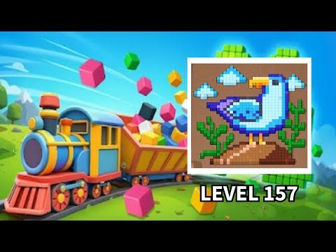 Level 157 Color Train Pixel Puzzle Gameplay Walkthrough