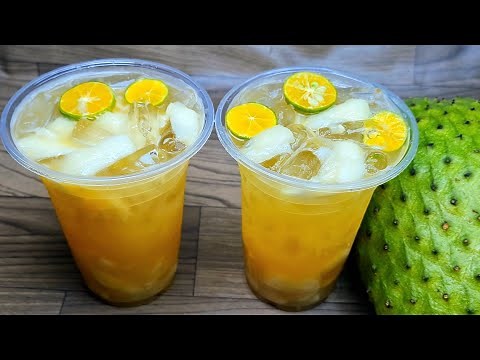 Cách làm TRÀ MÃNG CẦU - công thức pha trà mãng cầu xiêm thơm ngon đúng vị để bán - ‪@TÚLÊMIỀNTÂY‬