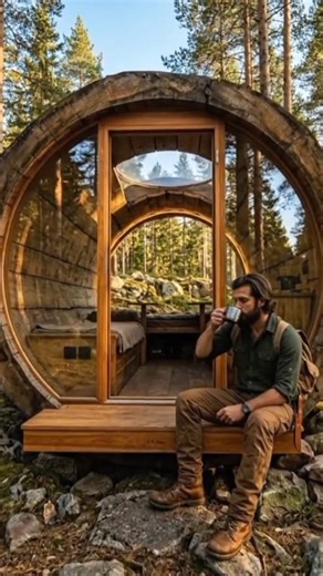 Inside a Giant Hollow Tree: Modern Survival Shelter Build