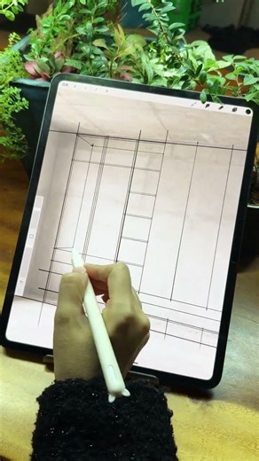 Cabinet design method - direct iPad hand-drawing on-site photography