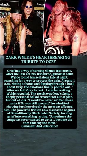 ZAKK WYLDE’S HEARTBREAKING TRIBUTE TO OZZY